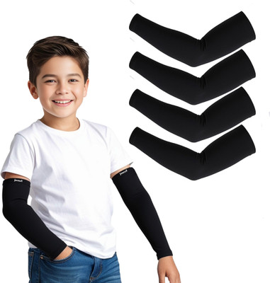 Jimmox Nylon Arm Sleeve For Boys & Girls(Free, Black)