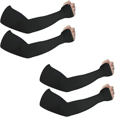 Akeeta Nylon Arm Sleeve For Men & Women(Free, Black)