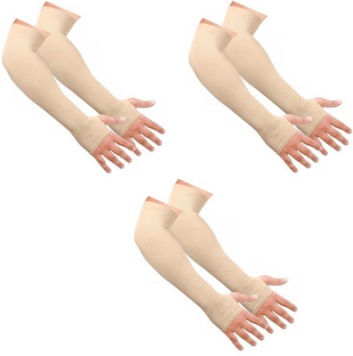 KPJN ENTERPRISES Cotton Arm Sleeve For Men & Women(XL, Beige)