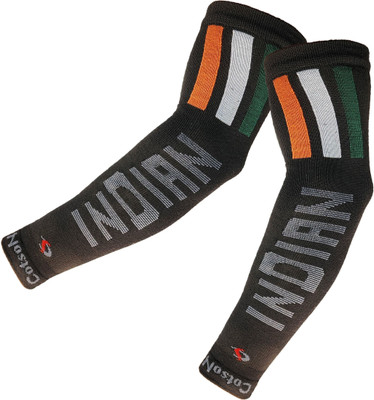 Cotson Cotton Arm Sleeve For Men & Women With Tattoo(Free, Black)