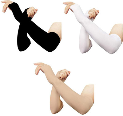 Atipriya Nylon Arm Sleeve For Boys & Girls(Free, Black, Beige, White)
