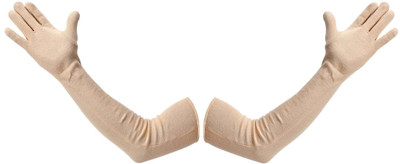 Creeknest Cotton Arm Sleeve For Men & Women(M, Beige)