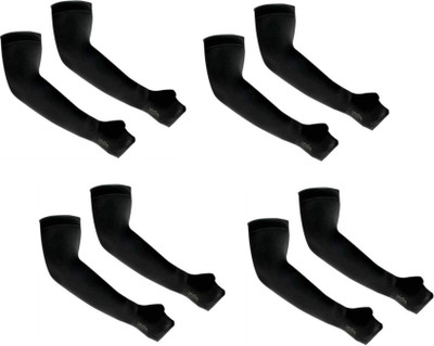 CITYCART Nylon, Cotton Arm Sleeve For Men & Women(Free, Black)