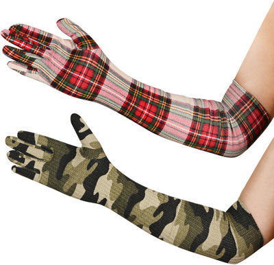 LOOM LEGACY Cotton Arm Sleeve For Men & Women(Free, Green, Maroon)