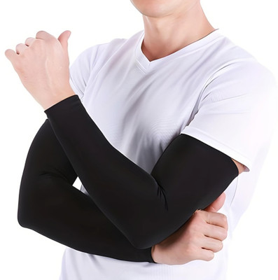 AUTOSITE Cotton Arm Sleeve For Men & Women(Free, Black)