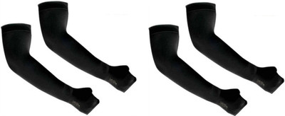 Mahasan Polyester Arm Sleeve For Boys & Girls(Free, Black)