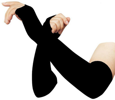 Kliznil Nylon Arm Sleeve For Men & Women(Free, Black)