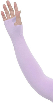 Fashionon Cotton Arm Sleeve For Men & Women(Free, Purple)