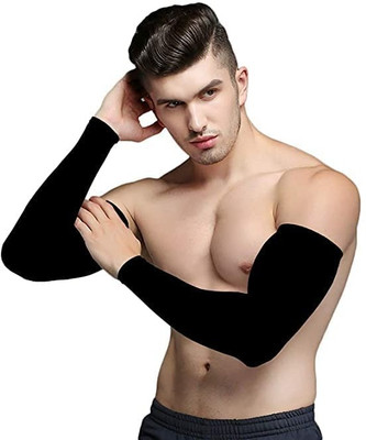 NKPR Polyester Arm Sleeve For Men & Women(Free, Black)
