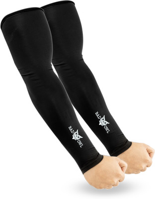 BAD OWL Polyester Arm Sleeve For Men & Women(Free, Black)