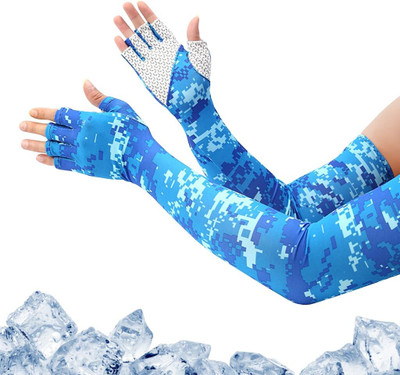 gustave Plastic Arm Sleeve For Men & Women(Free, Blue)