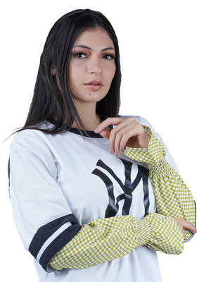 Okara Polyester Arm Sleeve For Women(Free, Green)