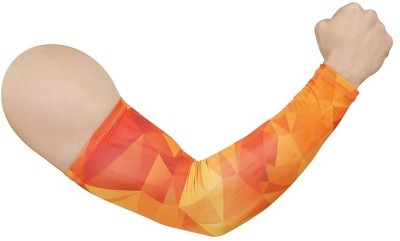 NINQ Cotton Arm Sleeve For Men & Women With Tattoo(Free, Orange)