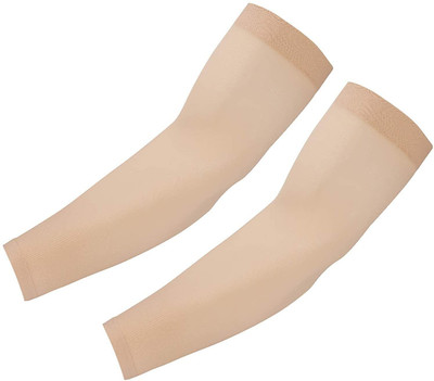 Cozyway Nylon Arm Sleeve For Men & Women(Free, Beige)