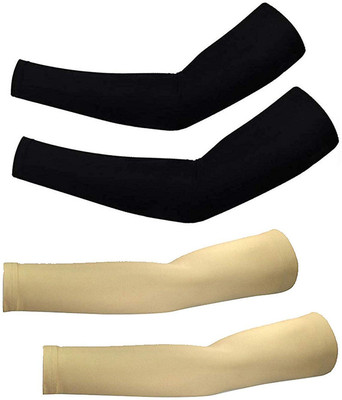 Callun Cotton Arm Sleeve For Men & Women(Free, Black, Beige)