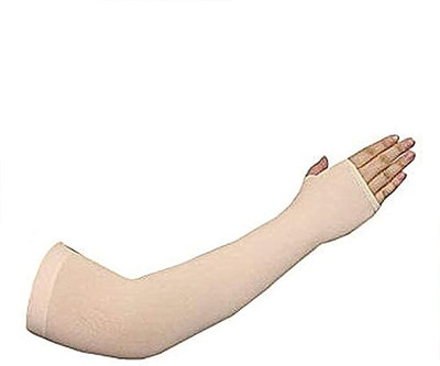 E Solutions Nylon Arm Sleeve For Men & Women(Free, Beige)