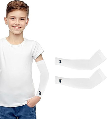 INFISPACE Cotton Arm Sleeve For Boys & Girls(Free, White)