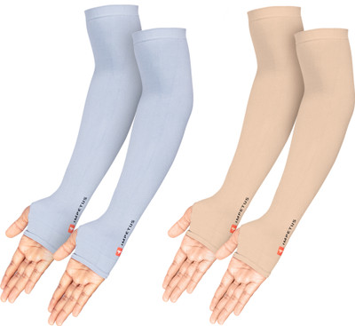 impetus Nylon Arm Sleeve For Men & Women(Free, Grey, Beige)
