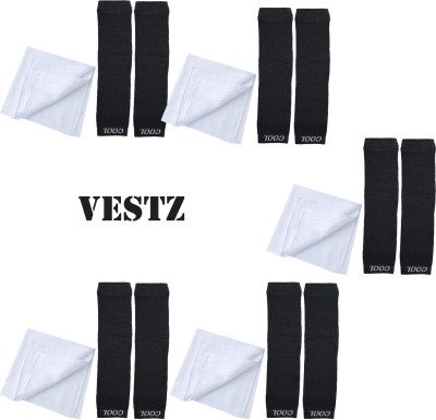 VESTZ Polyester, Cotton Arm Sleeve For Men & Women(Free, Black)