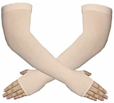 Sockszone Nylon Arm Sleeve For Men & Women(S, Beige)