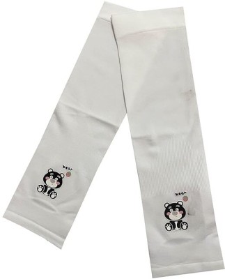 Adorazone Cotton Arm Sleeve For Boys & Girls(Free, White)