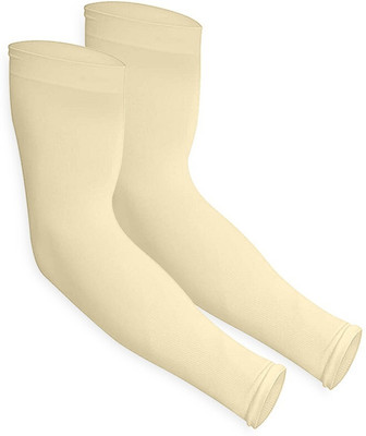 JusAwesm Nylon, Cotton Arm Sleeve For Men & Women(Free, Yellow)