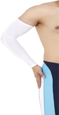 Sportinger Polyester, Nylon Arm Sleeve For Men & Women(S, White)