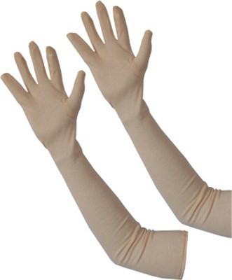 AMKEI Cotton Arm Sleeve For Women(M, Beige)