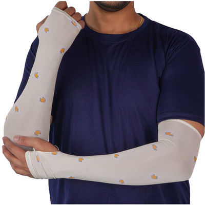 Okara Polyester Arm Sleeve For Men & Women(Free, Yellow)