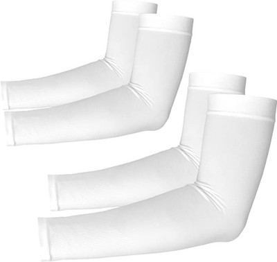PAROPKAR Cotton Arm Sleeve For Men & Women(Free, White)