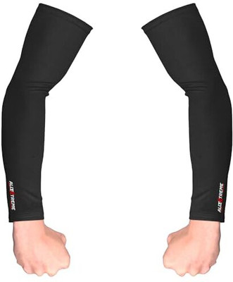ALLEXTREME Polyester Arm Sleeve For Men & Women(Free, Black)