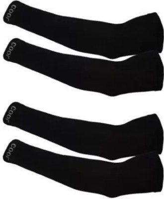 FATON Cotton Arm Sleeve For Men(Free, Black)