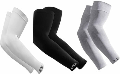 SEMAGO FASHION Cotton Arm Sleeve For Boys & Girls(Free, White, Black, Grey)