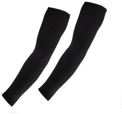 SK Nylon, Cotton Arm Sleeve For Men & Women(Free, Black)