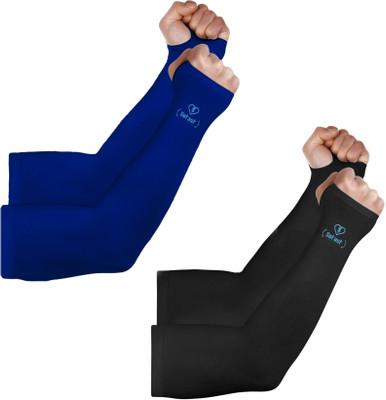 SUBHUSHA Nylon Arm Sleeve For Men & Women(Free, Blue, Black)