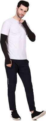 JUST JUNKIES Polyester Arm Sleeve For Men(Free, Navy Blue)