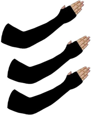 E Solutions Nylon Arm Sleeve For Men & Women(Free, Black)