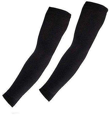 NKL Polyester Arm Sleeve For Men & Women(Free, Black)