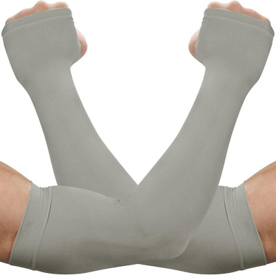Okara Nylon Arm Sleeve For Men & Women(Free, Grey)