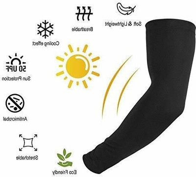 JusAwesm Polyester Arm Sleeve For Girls(Free, Black)
