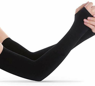 Avomaa Cotton Arm Sleeve For Boys & Girls(Free, Black)