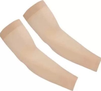 AKNaturals Cotton Arm Sleeve For Men & Women(Free, White)
