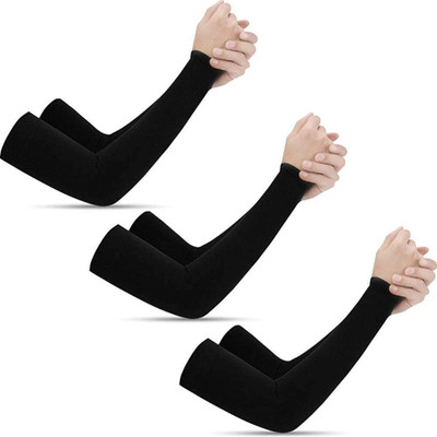 Avomaa Cotton Arm Sleeve For Boys & Girls(Free, Black)