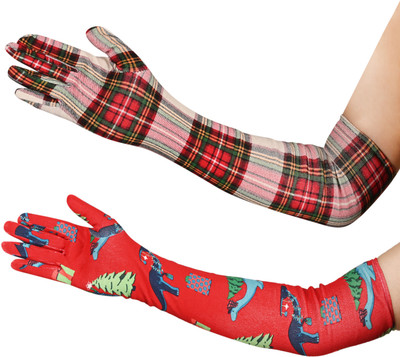 LOOM LEGACY Cotton Arm Sleeve For Men & Women(Free, Red, Maroon)