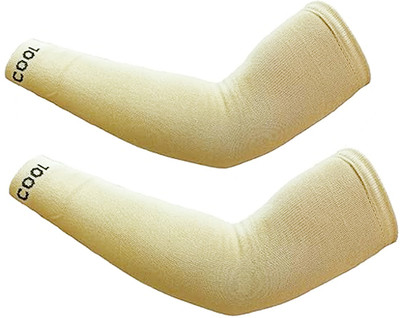 xoalt Cotton Arm Sleeve For Men & Women(Free, Beige)