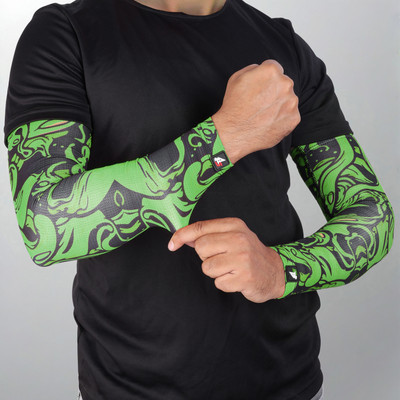 Steelbird Polyester Arm Sleeve For Men & Women(Free, Green)