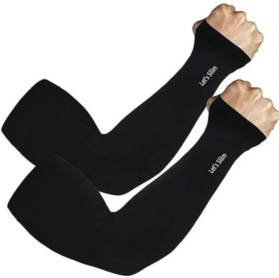 Grover Hand Arm Sleeve Gloves Protection Wool Arm Warmer(Black)