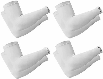 xoalt Cotton Arm Sleeve For Men & Women(Free, White)