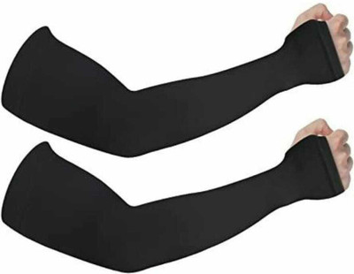 Akeeta Nylon Arm Sleeve For Men & Women(Free, Black)