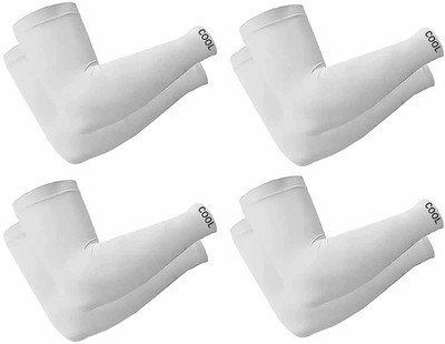 xoalt Cotton Arm Sleeve For Men & Women(Free, White)